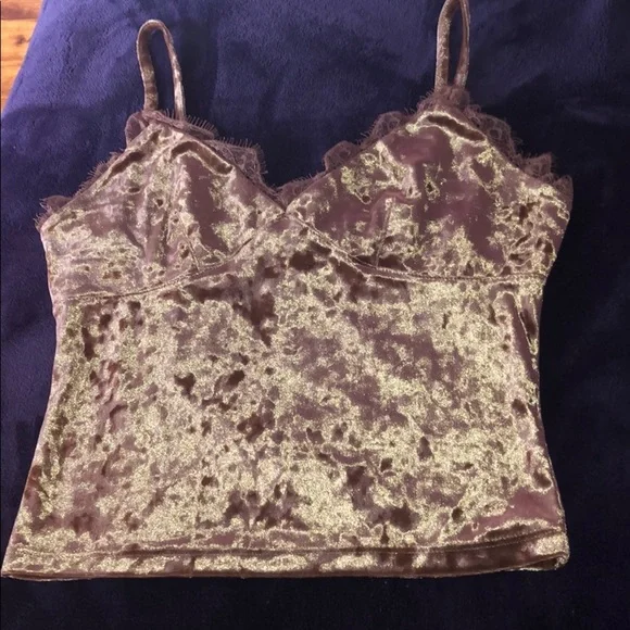 NWOT rosegold velvet tank - Picture 1 of 2